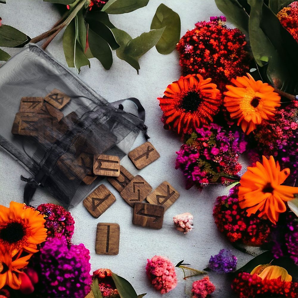 Birch Elder Futhark Rune Set